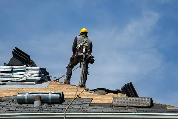 Professional Gutter Installation technician working in New Plymouth, OH